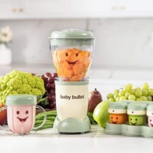 Baby Bullet 20-Piece Baby Mini Blender & Baby Food Making System – Portable Baby Food Processor Set for Homemade Purees
